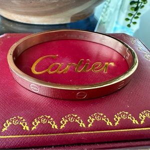 Rose gold love bracelet